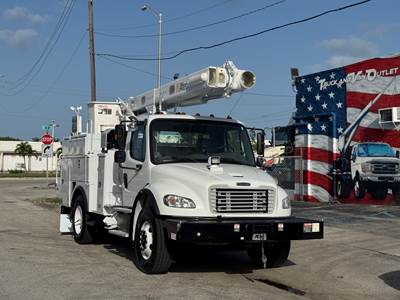 2016 Freightliner M2 106 Equipped with Altec L42M Boom, 47' Working Height, Material Handling Jib, 3 In Stock