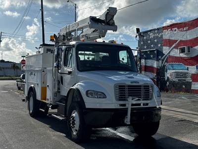 2017 FREIGHTLINER M2-106 EQUIPPED W/ ALTEC AT48M 53' ARTICULATING & TELESCOPIC BOOM. LOW MILES, MINT CONDITION