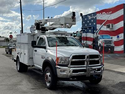2017 RAM 5500 Equipped With Versalift SST40EIH Boom,45' Working Height, 27'9" Side Reach, Electric Drive