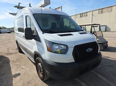 2021 Ford Transit  T-250  Cargo Van - Barkow Glass Rack, Shelves, Ladder Rack, 1-Owner, Extra Clean Van