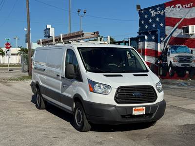2017 FORD TRANSIT T-250 LOW ROOF CARGO VAN, 148" WHEELBASE, ROOF RACK, SHELVES, FLEET MAINTAINED, 1-OWNER