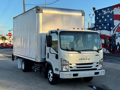 2019 Isuzu NPR HD Box Truck 16' Body, Aluminum Liftgate, Automatic, Turbo Diesel 1-Owner