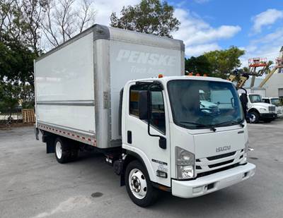 2020 ISUZU NPR EFI 16' BOX TRUCK, GAS POWER, 16' MORGAN BODY, 2,500 LBS LIFTGATE, 1-OWNER, FLEET MAINTAINED