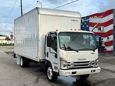 2023 ISUZU NPR-HD BOX TRUCK, 18' LYNCOACH BODY, 6.6L GAS POWER, 1-OWNER, WELL MAINTAINED, 4 IN STOCK