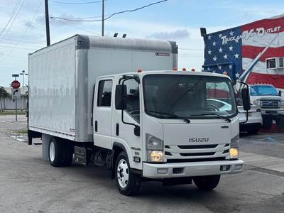 2021 Isuzu NPR XD 16' Box Truck - Hard -to-find crew cab, 5.2L Turbo Diesel, Aisin Automatic, 1-Owner Morgan
