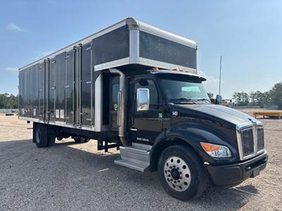 2025 KENWORTH T380 MOVING BOX TRUCK, SLEEPER CAB, 26' BODY + 3' ATTIC, SMYRNA BODY, 1-OWNER, CLEAN CARFAX