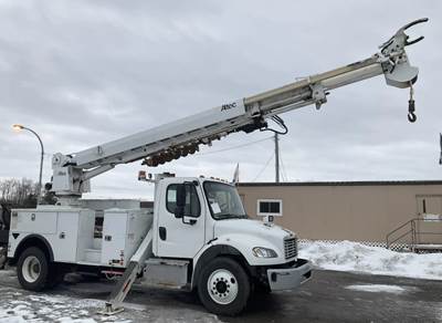 2015 Freightliner M2 106 Equipped W/ Altec DM47BTR Digger Derrick, Low Miles & Low Engine Hours.