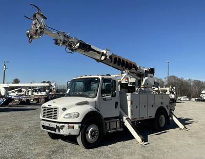 2019 FREIGHTLINER M2-106 EQUIPPED W/ ALTEC DM45B-TR DIGGER DERRICK, 45' SHEAVE HEIGHT, 18" AUGER, 26,790 LBS CAPACITY