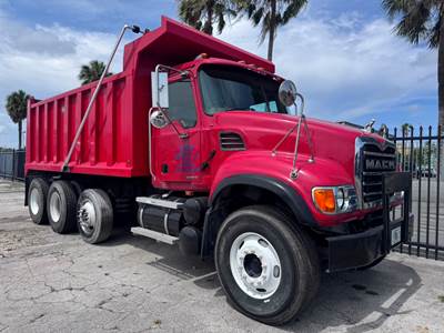 2007 MACK CV713 GRANITE TRI-AXLE DUMP TRUCK, 11.9L TURBO DIESEL, EATON 8LL TRANSMISSION