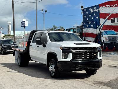 2023 Chevrolet SILVERADO 3500 HD, Crew Cab, 9' Flatbed, 4X4, Duramax Diesel, 5th Wheel, 1-Owner