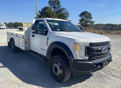 2017 FORD F-550SD SERVICE/FLATBED COMBO BODY, 6.7L POWERTROKE TURBO DIESEL ENGINE, 125K MILES, ALTEC BODY, ONE-OWNER- FLEET MAINTAINED
