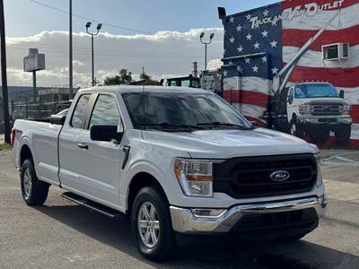 2021 FORD F-150 SUPERCAB, 4X4, V6 ECOBOOST TWIN TURBO, 10-SPEED TRANSMISSION, LOW MILES, LONG BED, 1-OWNER