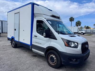 2023 FORD TRANSIT T-350 REFRIGERATED BOX TRUCK, THERMO KING V320 REEFER, ELECTRIC STANDBY, MANY IN STOCK