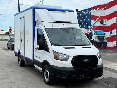 2023 FORD TRANSIT T-350 REFRIGERATED BOX TRUCK, THERMO KING V320 REEFER, ELECTRIC STANDBY, MANY IN STOCK