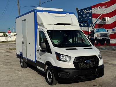 2023 FORD TRANSIT T-350 REFRIGERATED BOX TRUCK, THERMO KING V320 REEFER, ELECTRIC STANDBY, MANY IN STOCK