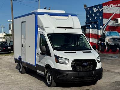 2023 FORD TRANSIT T-350 REFRIGERATED BOX TRUCK, THERMO KING V320 REEFER, ELECTRIC STANDBY, MANY IN STOCK