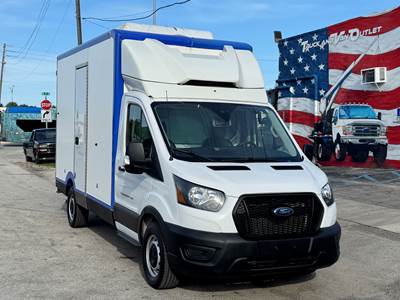 2023 FORD TRANSIT T-350 REFRIGERATED BOX TRUCK, THERMO KING V320 REEFER, ELECTRIC STANDBY, MANY IN STOCK