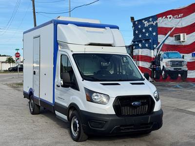 2023 FORD TRANSIT T-350 REFRIGERATED BOX TRUCK, THERMO KING V320 REEFER, ELECTRIC STANDBY, MANY IN STOCK