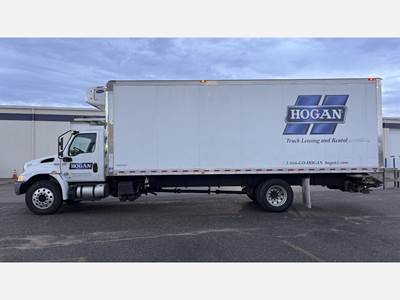 2019 International MV607, 26' Insulated Box, Carrier Supra 860 Reefer W/ Electric Standby, Non-CDL
