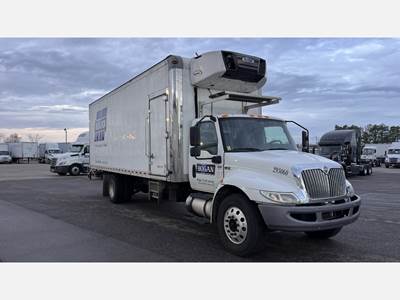 2019 International MV607, 26' Insulated Box, Carrier Supra 860 Reefer W/ Electric Standby, Non-CDL