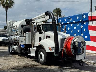 2014 Kenworth T440 Equipped with Vactor 2100 Plus Sewer Vac, Single Axle, Jet Rodder