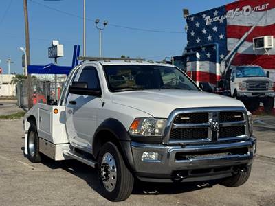 2018 RAM 4500 SELF LOADER, MILLER VULCAN 812 WRECKER BODY, 6.7L CUMMINS POWER, 1-OWNER, CLEAN CARFAX