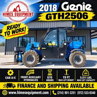 Genie GTH-2506 Telehandler - 5511lb Capacity, 19ft Lift Height, 11ft Reach