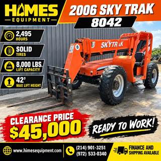 SkyTrak 8042 Telehandler - 8000lb Capacity, 42ft Lift Height
