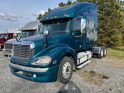 Freightliner Columbia 120 Sleeper Semi Truck - Raised Roof Sleeper, Detroit 500HP, 10 Speed Manual