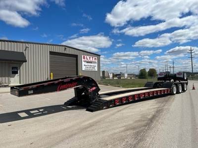 Pitts 55 TON HYDRAULIC DETACH W/PONY MOTOR Lowboy Trailer
