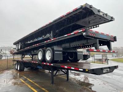 Wabash 48x102 Steel Flatbed Trailer - Spring, Sliding Axle