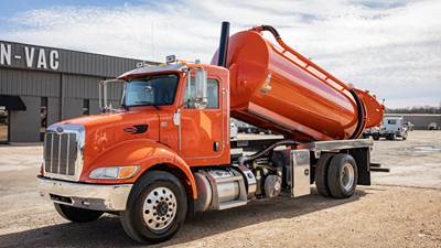 2014 Peterbilt 337 Sewer / Septic Truck - Iron-Vac 2500 Gallon Carbon Steel Tank Tank Body