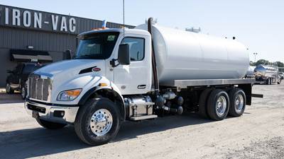 IN STOCK - 2025 Peterbilt 548 Sewer / Septic Truck - Iron-Vac 4200 Gallon Carbon Steel Vacuum Tank Tank Body
