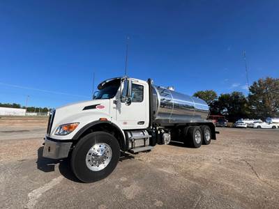IN STOCK - 2025 Peterbilt 548 Sewer / Septic Truck - Iron-Vac 4200 Gallon Polished Aluminum Tank Tank Body