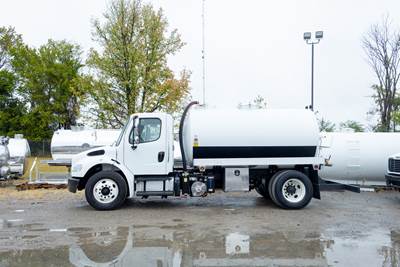 Freightliner M2 Vacuum Truck - Iron-Vac 2100 Gallon Steel Tank Body | Bedliner & Toolbox
