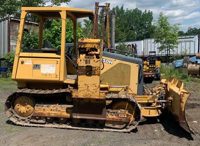 John Deere 450H Dozer pipelayer with conversion