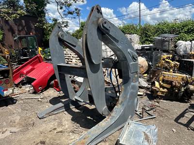 Rockland Wheel Loader Forks 72" Carriage Hydraulic Grapple Thumb Cat 950 962 980