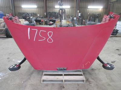 Red Freightliner Cascadia Hood