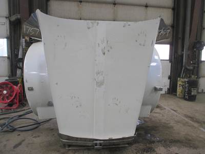Used Kenworth W900B Right Hood 68" White (Damaged, No Headlight)
