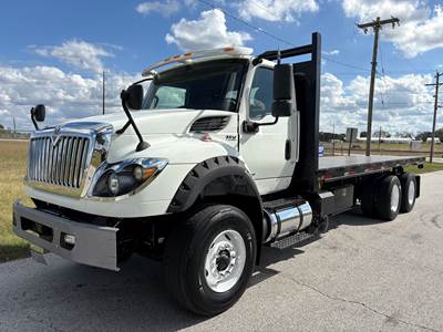 2019 International HV613 Flatbed Dump Truck - HARSH Flatbed / Platform Body