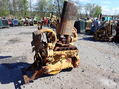 John Deere 6414 Turbo Diesel Engine RUNS EXC. VIDEO! 655B 750 Dozer Crawler