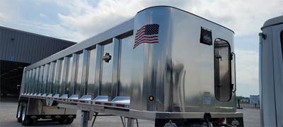 Trailstar 39 ft Frameless End Dump Trailer - Tandem Axle, Aluminum, Air Ride