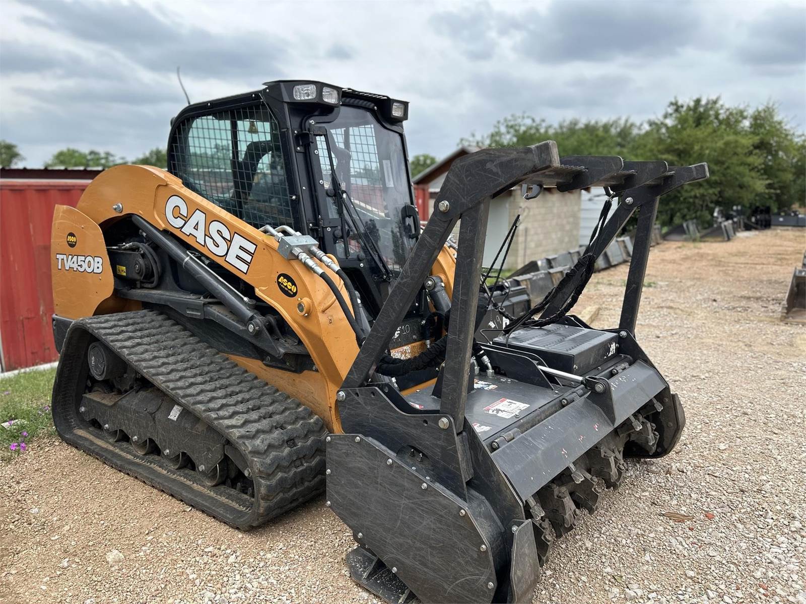 2022 Case TV450B Skid Steer Paladin Mulching Head BUCKET EXTENDED