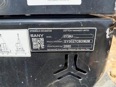 Sany SY26U Mini Excavator