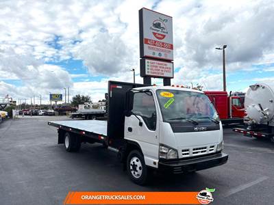 Isuzu NPR 20 ft Flatbed Truck - 190HP, Automatic