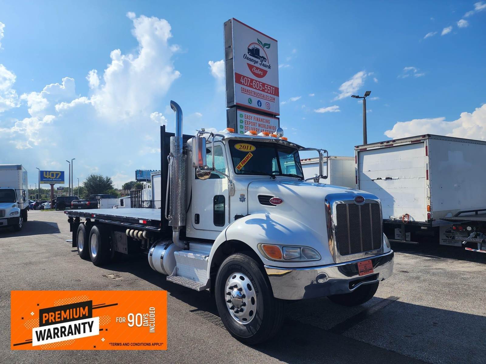 2011 Peterbilt 348 Tandem Axle Flatbed Truck 330HP, 10 Speed Manual