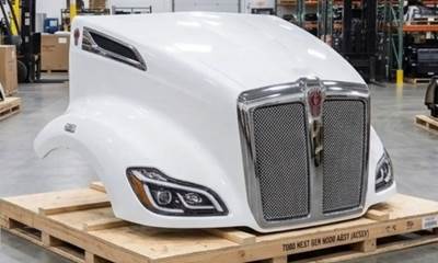 Used 2024 Peterbilt 579 Hood w/ Headlights, Grille & Mirrors, Part # L29-6258-13000