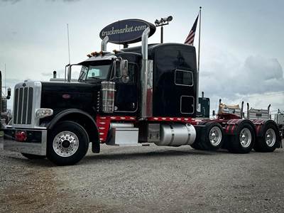 Peterbilt 389 Tri Axle Sleeper Semi Truck - Raised Roof Sleeper, Cummins 565HP, 18 Speed Manual