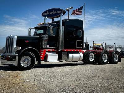 Peterbilt 389 Tri Axle Sleeper Semi Truck - Raised Roof Sleeper, Cummins 565HP, 18 Speed Manual