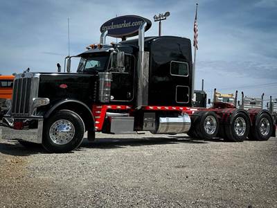 Peterbilt 389 Tri Axle Sleeper Semi Truck - Raised Roof Sleeper, Cummins 565HP, 18 Speed Manual